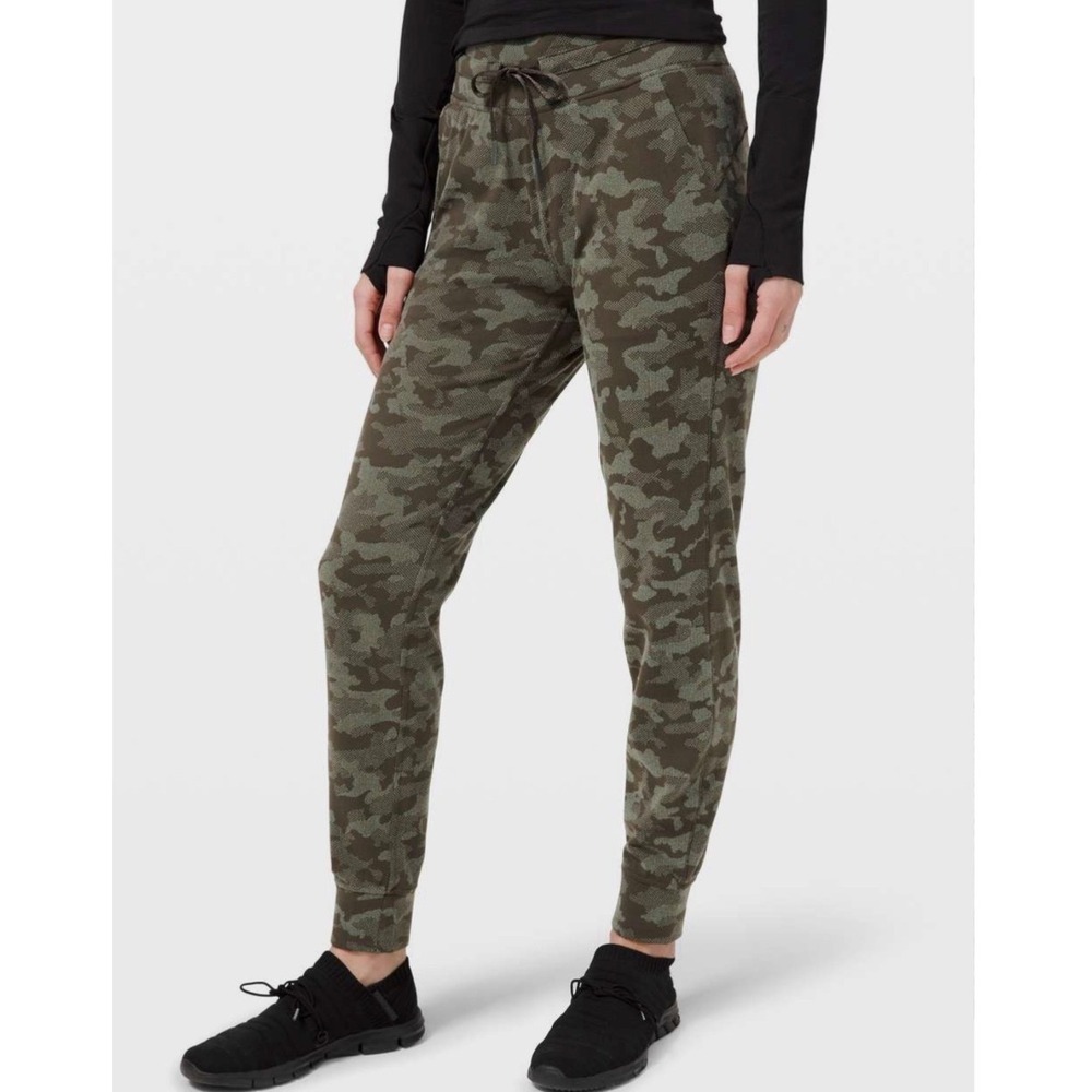 Lululemon Ready to Rulu Jogger 29" Heritage Camo Dark Olive Green Twill Size 2